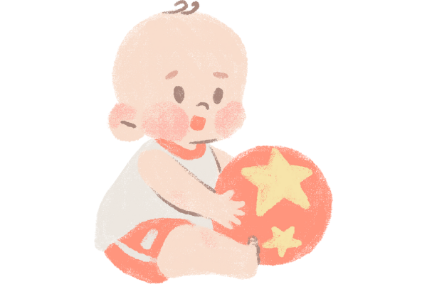 Crayon Baby with a Ball