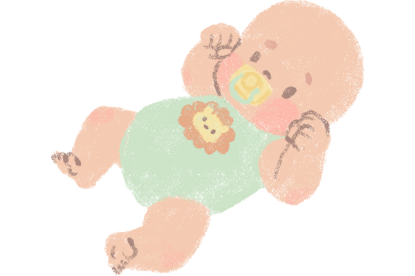 Crayon Baby with a Pacifier 1 Pick Up Name